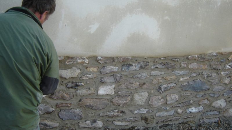 Repointing and exposing stone